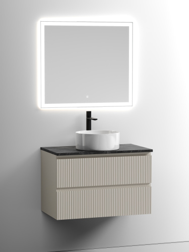 Столешница Sancos TT80A1X 80х46 накладная цвет черный - фото 5